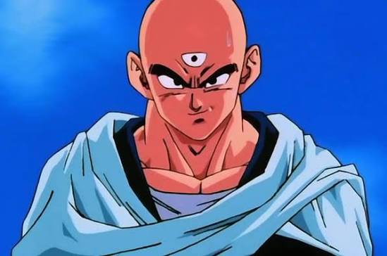 Krillin và Tien Shinhan trong nhóm chiến binh Trái Đất