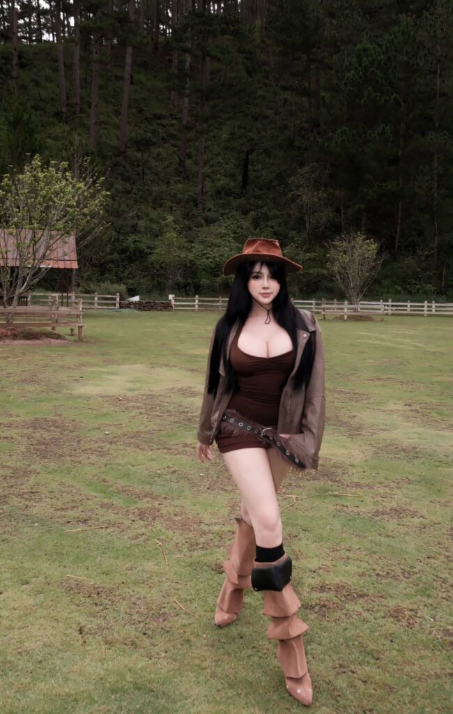 Vy Vy phối boots cao cổ cùng áo khoác cá tính