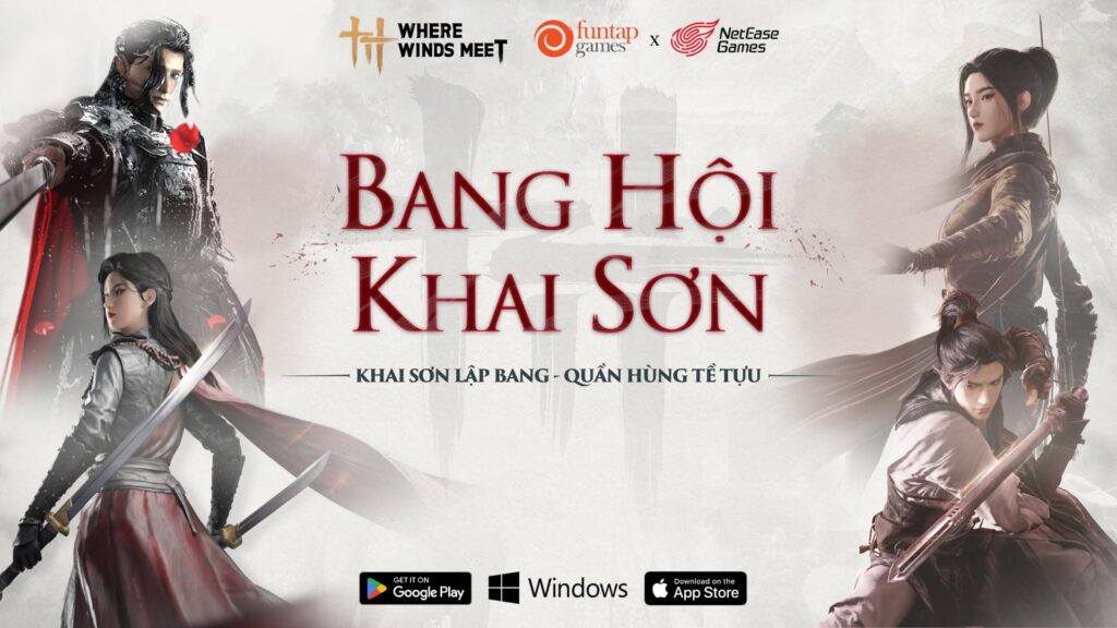 Hình ảnh quảng bá tựa game Where Winds Meet tại Việt Nam
