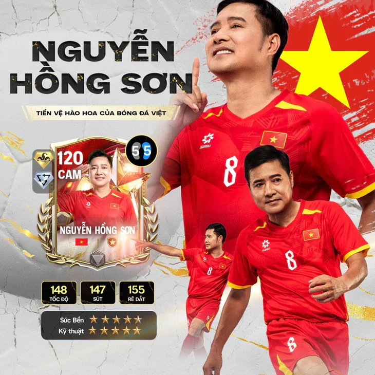 Thẻ Icon Nguyễn Hồng Sơn ở vị trí CAM trong FC Mobile VN