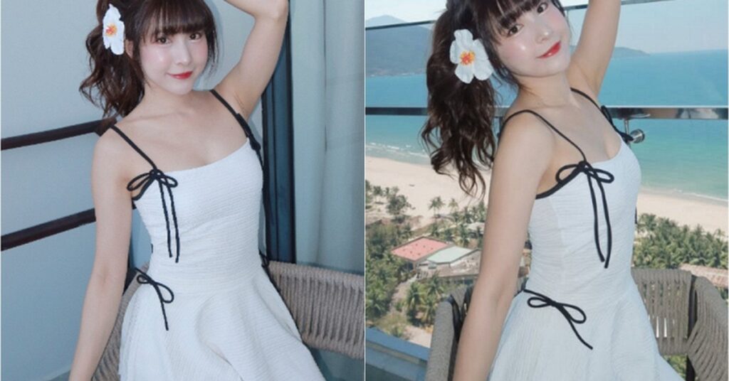 Meng Jie tạo dáng trong kỳ nghỉ bên bờ biển tại Việt Nam