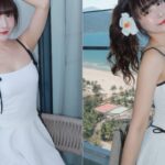 Meng Jie tạo dáng trong kỳ nghỉ bên bờ biển tại Việt Nam