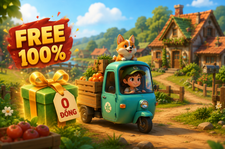 Trang cửa hàng Epic Games Store hiển thị Grow & Go: Cozy Deliveries
