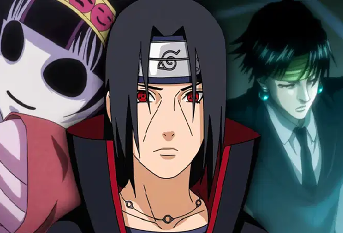 Minh họa cuộc đối chiếu giữa hệ thống Nen và Sharingan trong anime