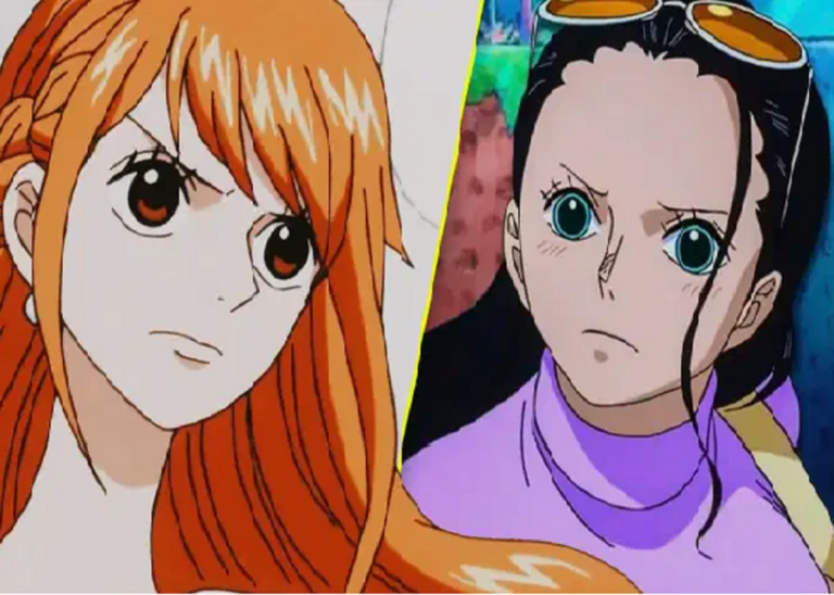 Nami trong một khung hình minh họa của One Piece