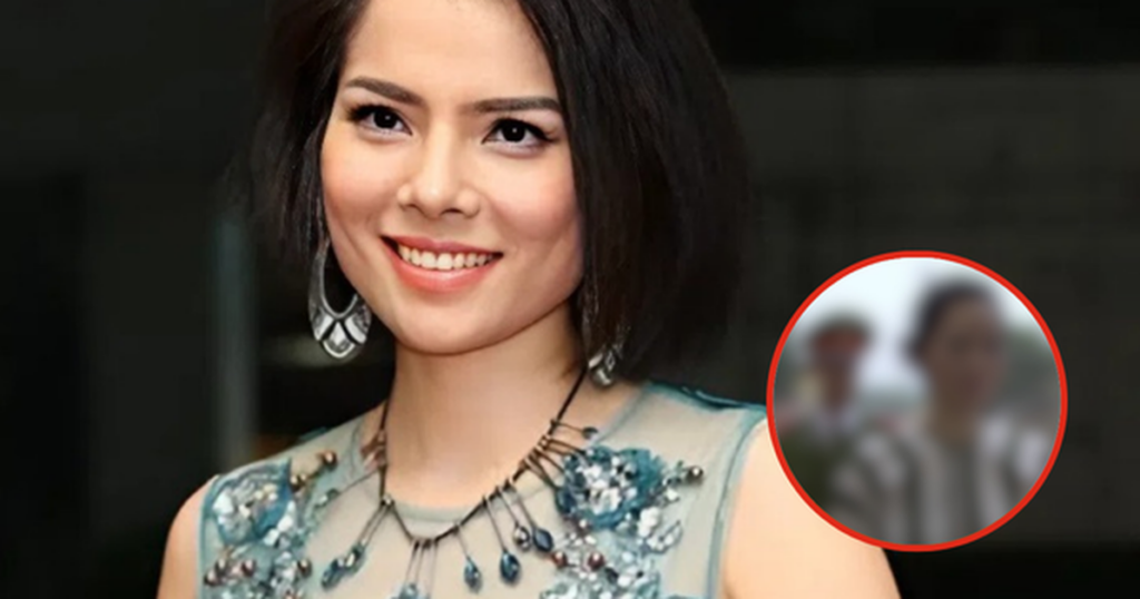 Kiều Thanh trong trang phục tù nhân ở một phân cảnh phim