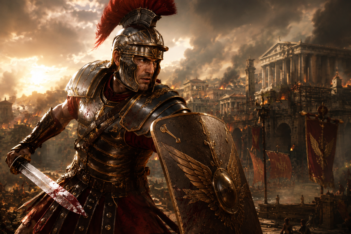 Cảnh chiến đấu trong Ryse: Son of Rome giữa bối cảnh La Mã cổ đại