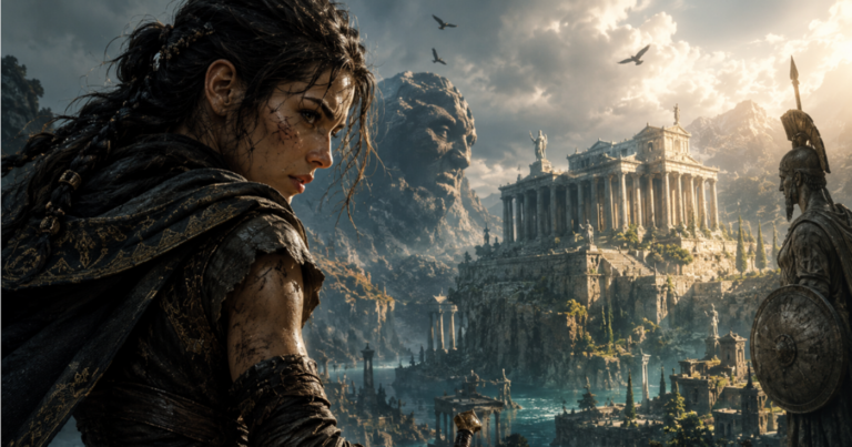Khung cảnh tàn tích cổ đại trong Resonance: A Plague Tale Legacy