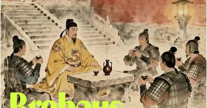 Minh họa bữa tiệc giữa vị quân chủ và các tướng lĩnh kỳ cựu