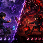 Khung cảnh gameplay retro của Yami Kids trên Steam