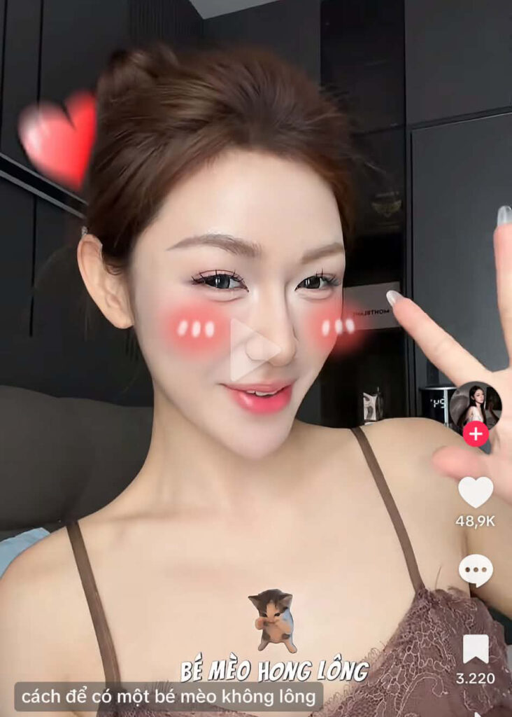 Sản phẩm kem tẩy lông được giới thiệu trong nội dung quảng cáo