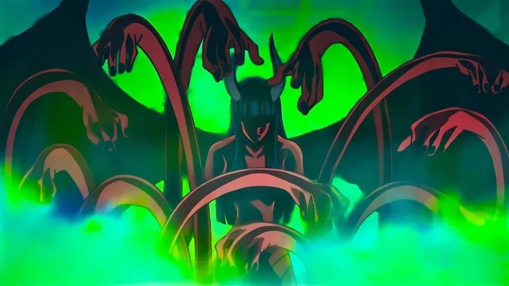Zoro thi triển Asura với hình ảnh ba khuôn mặt và sáu cánh tay