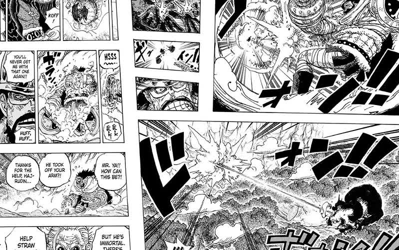 Luffy đứng cạnh Loki và Hajrudin trước Imu