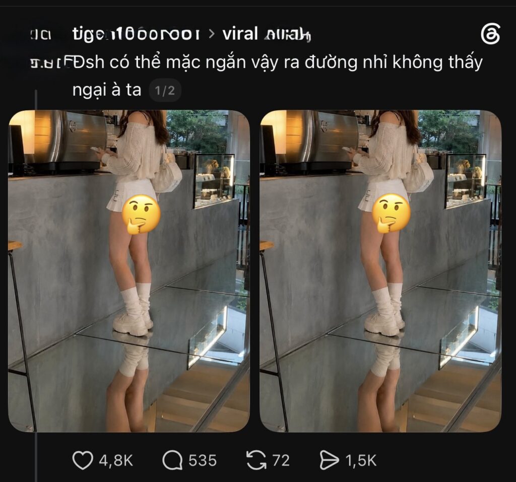 Hình ảnh lan truyền trên mạng xã hội về sự cố tại quán cà phê