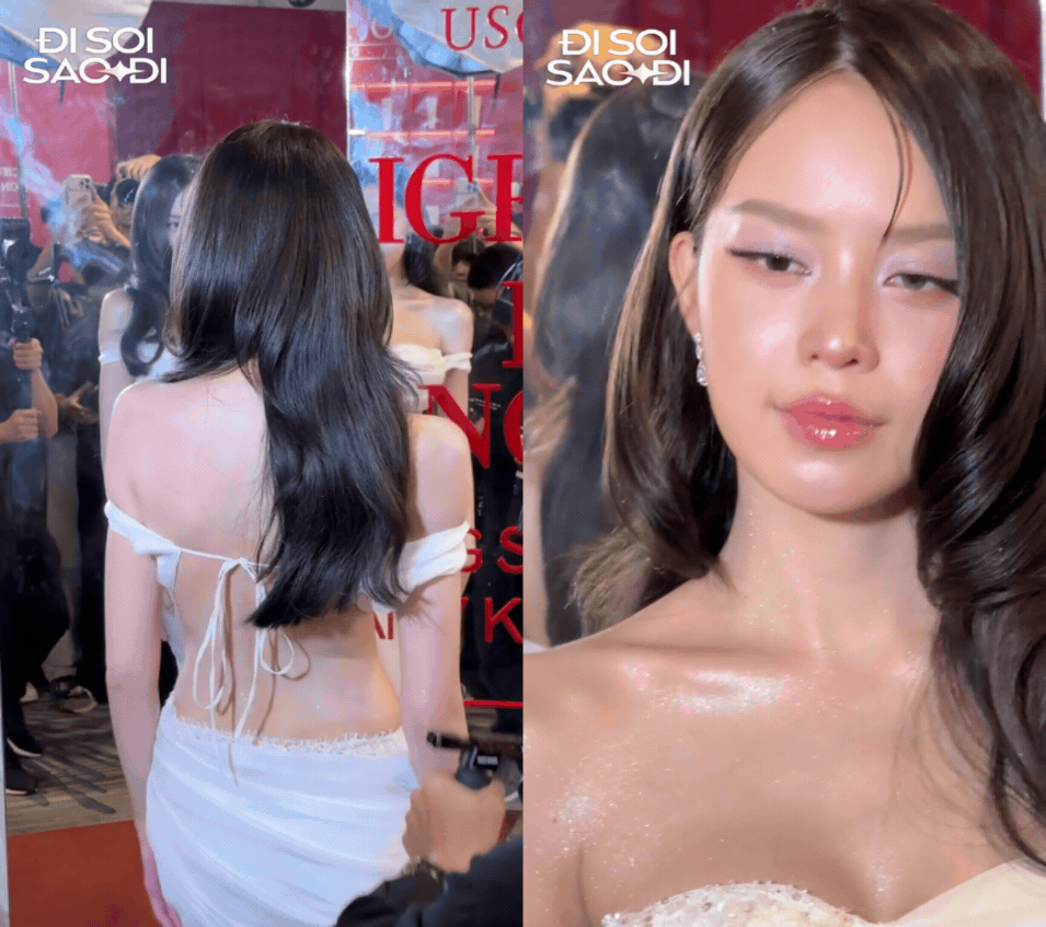 Ngọc Trinh và Đỗ Long vui vẻ trao đổi về ý tưởng váy cưới