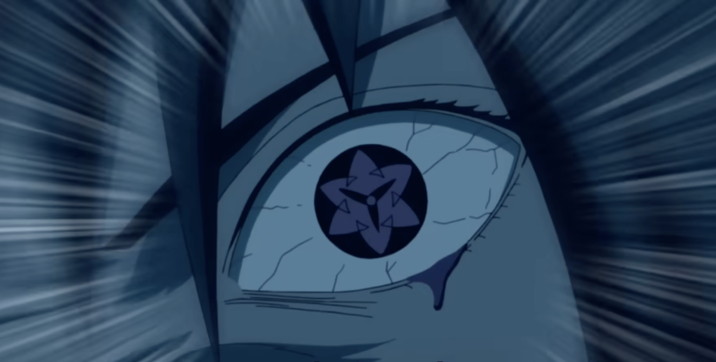 Rinnegan của Sasuke trước khi bị phá hủy