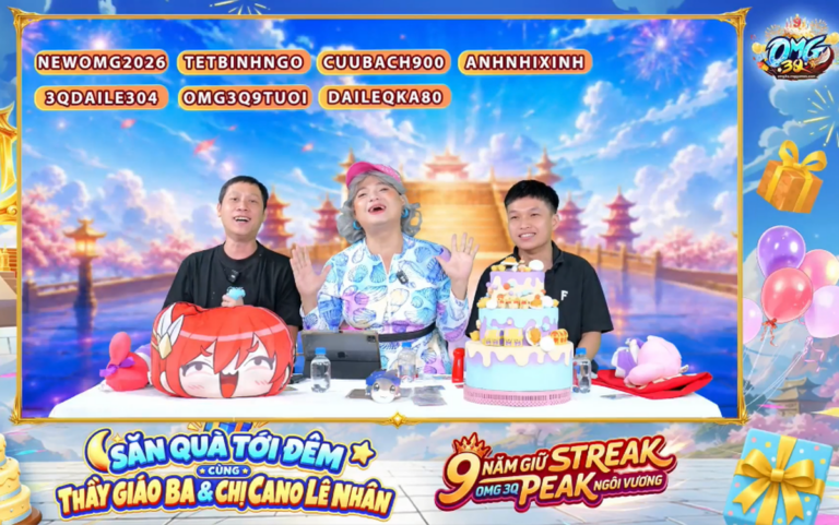 Chị Ca Nô và Thầy Giáo Ba giao lưu trong livestream sinh nhật OMG 3Q