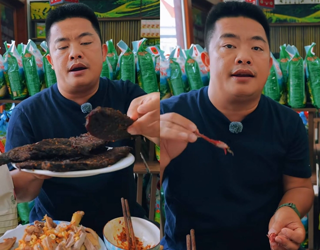 Sản phẩm thịt trâu gác bếp được giới thiệu trên kênh bán hàng