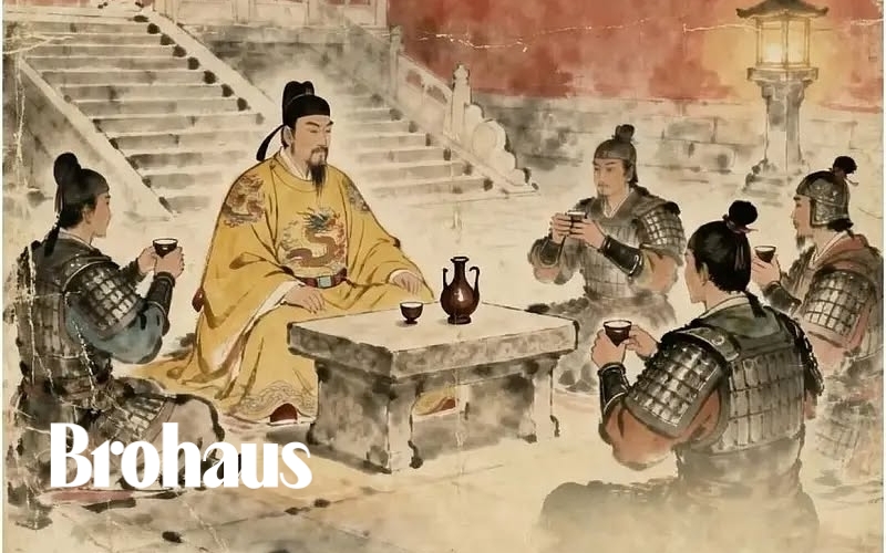 Các nhân vật trò chuyện trong bầu không khí trang trọng