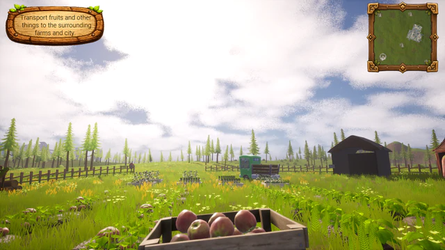 Nhân vật thực hiện các đơn giao hàng trong game