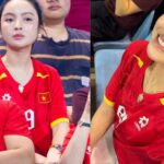 Gia đình Quang Hải có mặt trên khán đài sân Mỹ Đình để cổ vũ tuyển Việt Nam