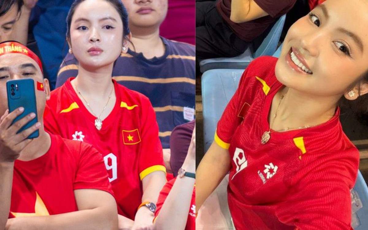 Gia đình Quang Hải có mặt trên khán đài sân Mỹ Đình để cổ vũ tuyển Việt Nam