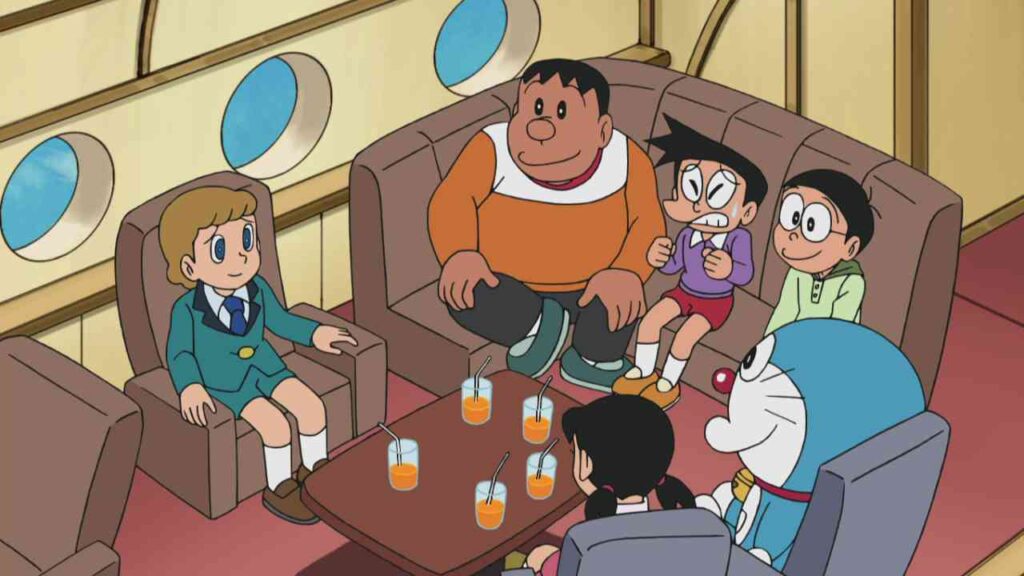 Nhóm Nobita chuẩn bị lên chuyên cơ riêng