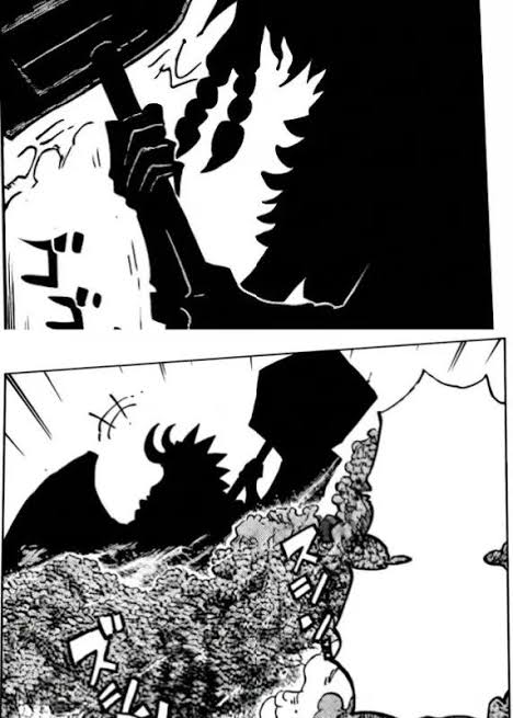 Khung cảnh giao tranh giữa Luffy và Imu tại Elbaf