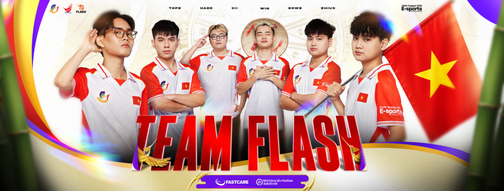 Hình ảnh nhận diện màu cam của Team Flash trong esports