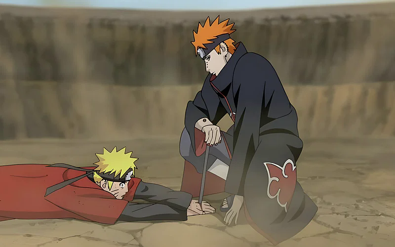 Nagato xuất hiện phía sau những cơ thể Lục Đạo Pain