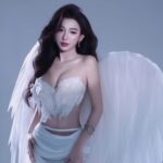 Lan Hương diện váy trắng trong bộ ảnh sinh nhật theo concept thiên thần
