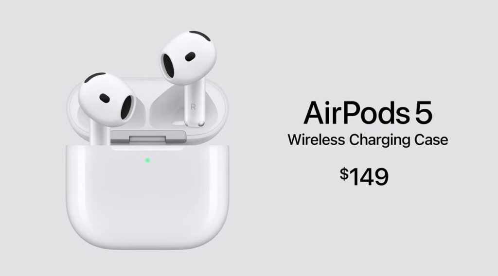 AirPods 5 và phụ kiện sạc tương thích