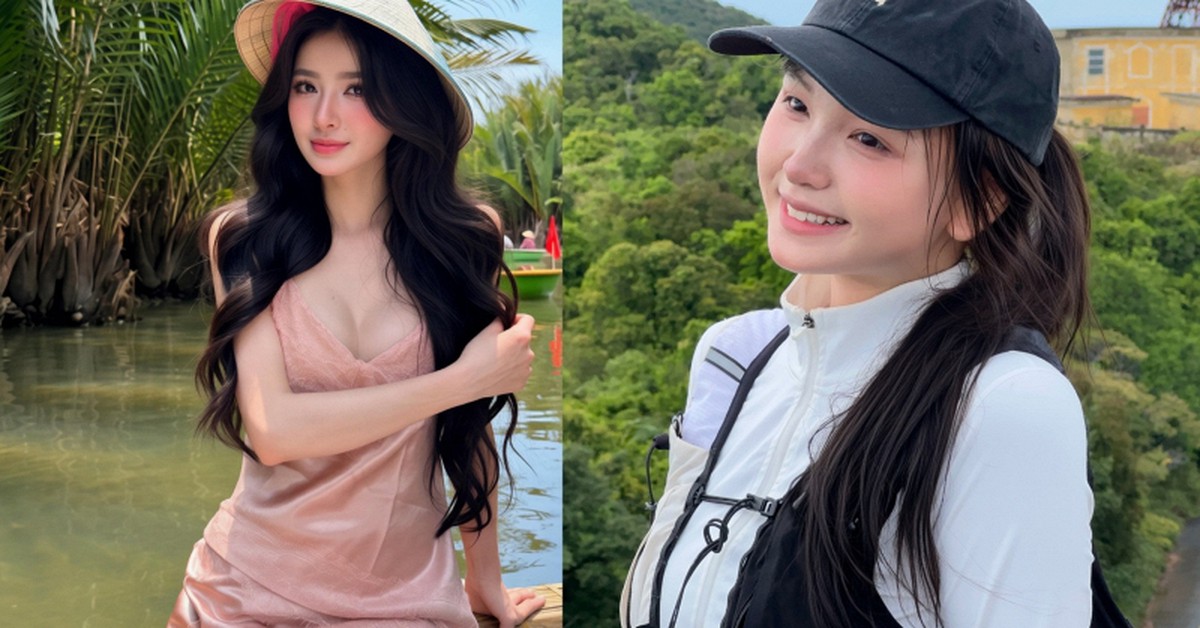 An Vy tươi cười trong trang phục thể thao giữa cung đường núi xanh