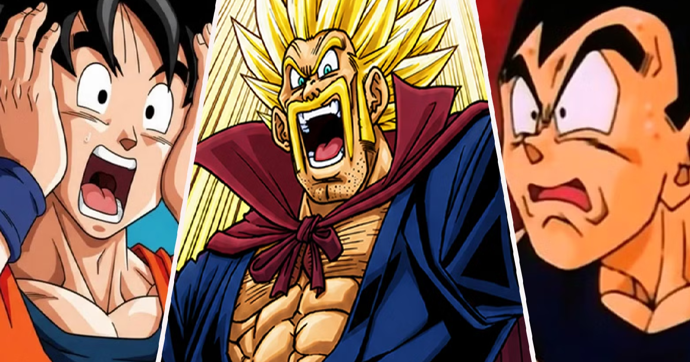 Toyotarou minh họa Hercule Satan trong hình dạng Siêu Saiyan