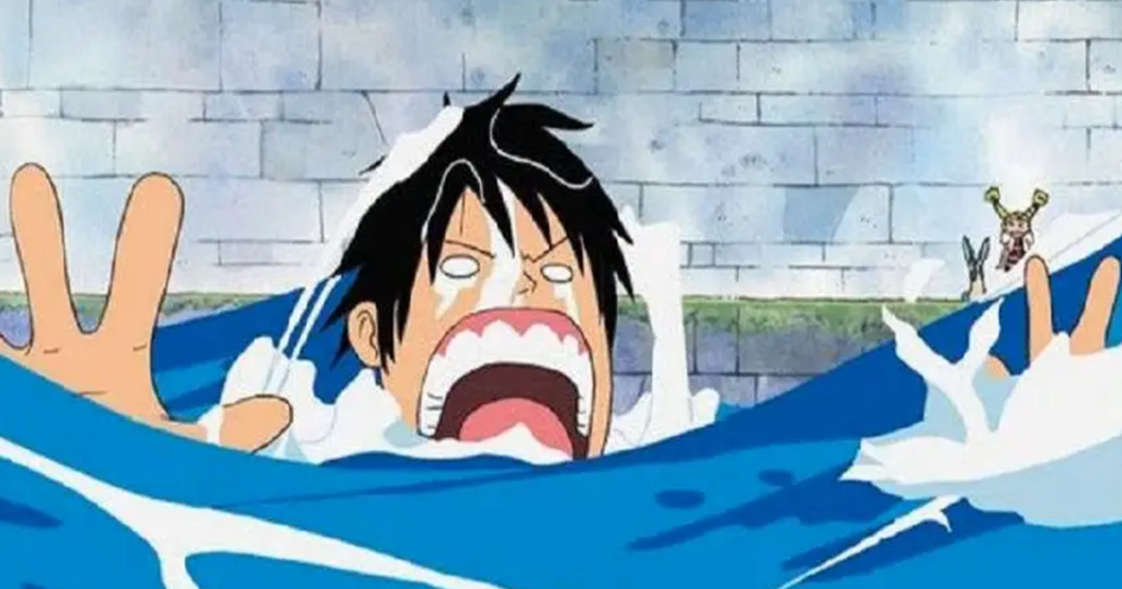 Luffy đứng trước vùng biển rộng trong thế giới One Piece