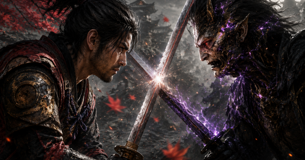 Miyamoto Musashi xuất hiện trong bối cảnh Nhật Bản cổ đại của Onimusha