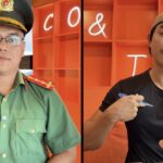 Cán bộ Công an TP.HCM tham gia nội dung tuyên truyền về phòng chống cá độ bóng đá