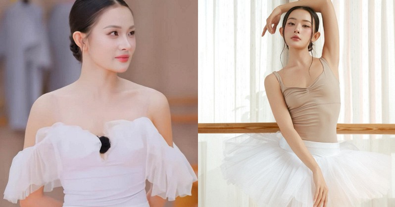Ling Cam hướng dẫn các thành viên chương trình thực hiện động tác ballet