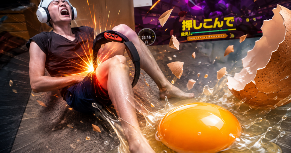 Nam streamer Nhật Bản tập luyện với Ring-Con trước màn hình game
