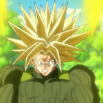 Trunks biến thành Super Saiyan với thân hình cơ bắp đồ sộ