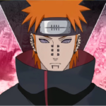 Pain đứng giữa khung cảnh u tối trong Naruto