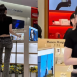Anna xuất hiện tại sân bay qua ống kính camera thường