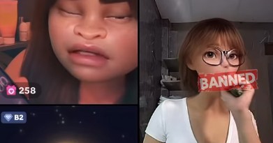 Màn hình điện thoại hiển thị một phiên livestream dọc trên TikTok