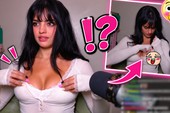 Hot girl tạo dáng nghiêng người với ánh mắt hướng ra xa