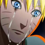 Naruto đứng giữa khung cảnh làng Lá trong trang phục ninja