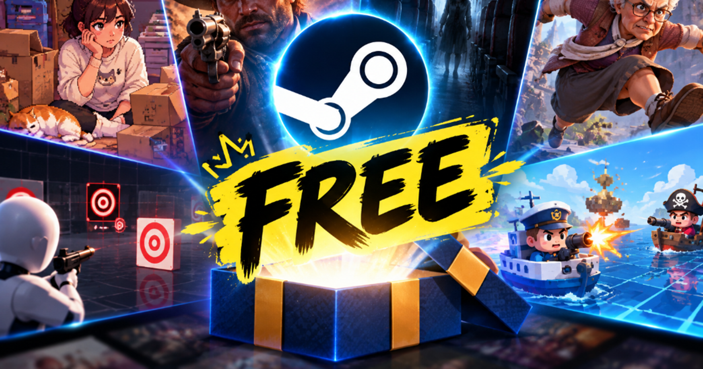 Giao diện Steam giới thiệu nhóm game miễn phí mới