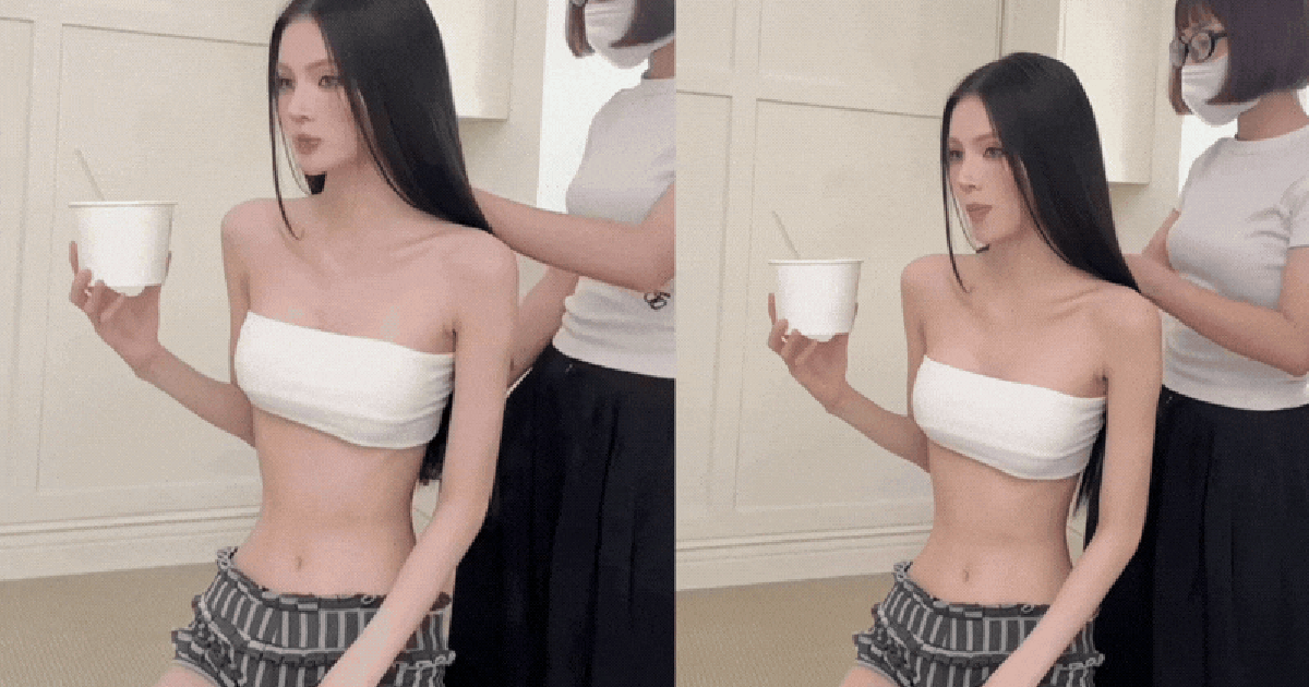 Đỗ Hương Giang tạo dáng với vóc dáng mảnh mai trong trang phục thời trang