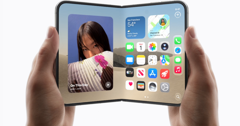 iPhone Duo mở ra với màn hình trong kích thước lớn