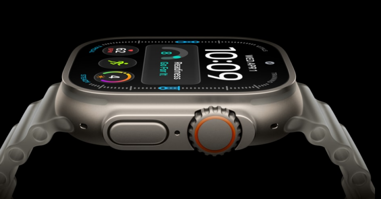 Apple Watch Ultra 4 với vỏ titan tự nhiên trong ảnh giới thiệu sản phẩm