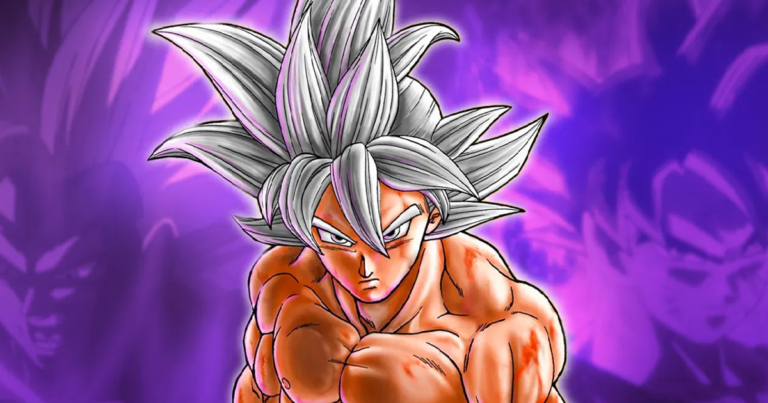 Goku xuất hiện với mái tóc bạc trong trạng thái Bản năng vô cực hoàn thiện